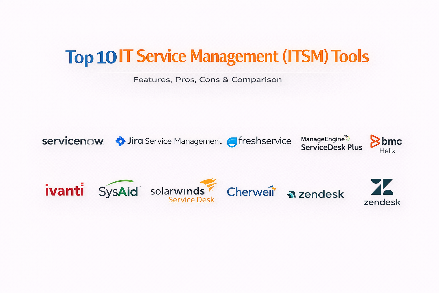 Top 10IT Service Management (ITSM) Tools: Features, Pros, Cons ...
