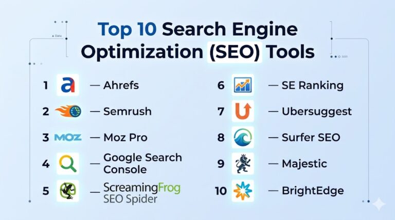 Top 10 Search Engine Optimization (SEO) Tools: Features, Pros, Cons ...