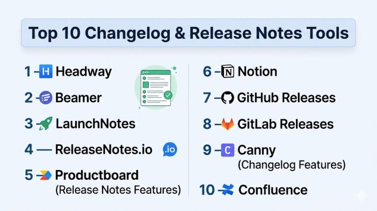 Top 10 Changelog & Release Notes Tools: Features, Pros, Cons ...
