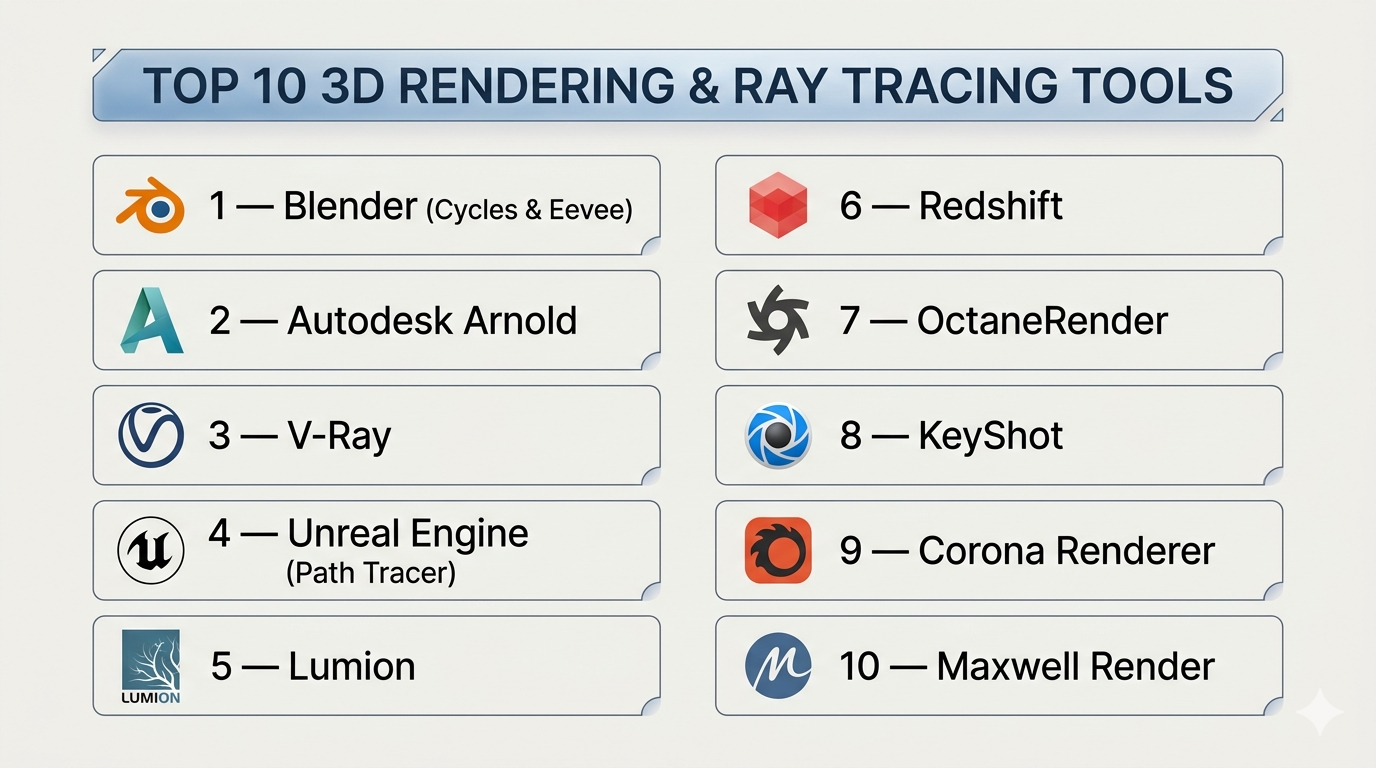 Top 10 3D Rendering & Ray Tracing Tools: Features, Pros, Cons ...