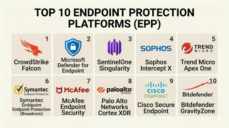 Top 10 Endpoint Protection Platforms (EPP): Features, Pros, Cons ...