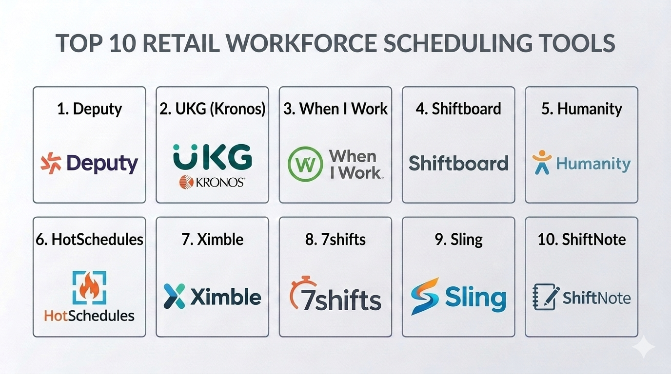 Top 10 Retail Workforce Scheduling Tools: Features, Pros, Cons ...