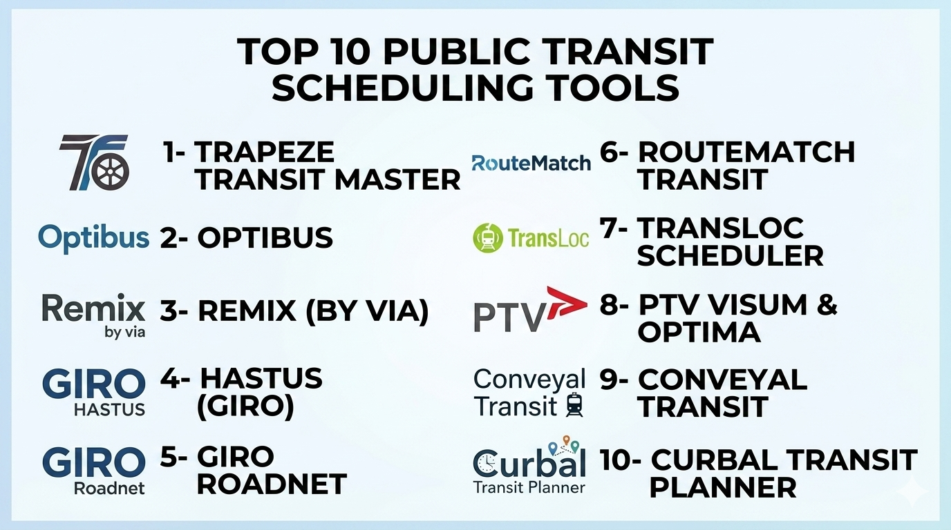 Transit Target Tool Top 10 Public Transit Scheduling Tools: Features, Pros, Cons ...
