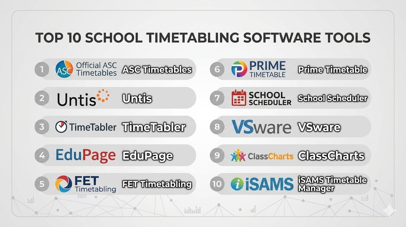 Timetable Software Download Top 10 School Timetabling Software: Features, Pros, Cons & Comparison ...