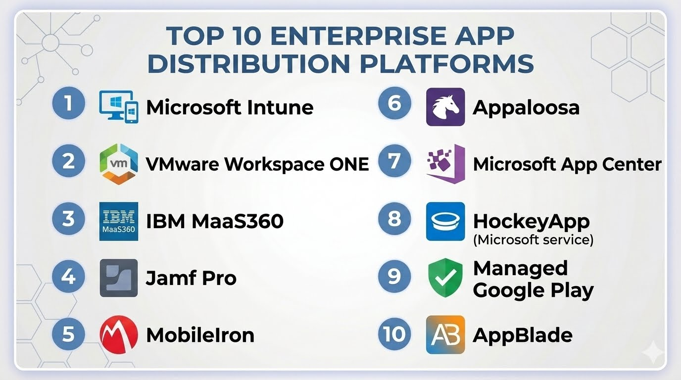 Top 10 App Distribution Platforms (Enterprise): Features, Pros, Cons ...