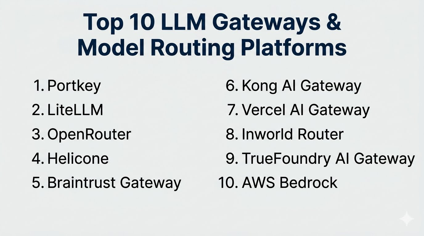 Top 10 LLM Gateways & Model Routing Platforms: Features, Pros, Cons ...