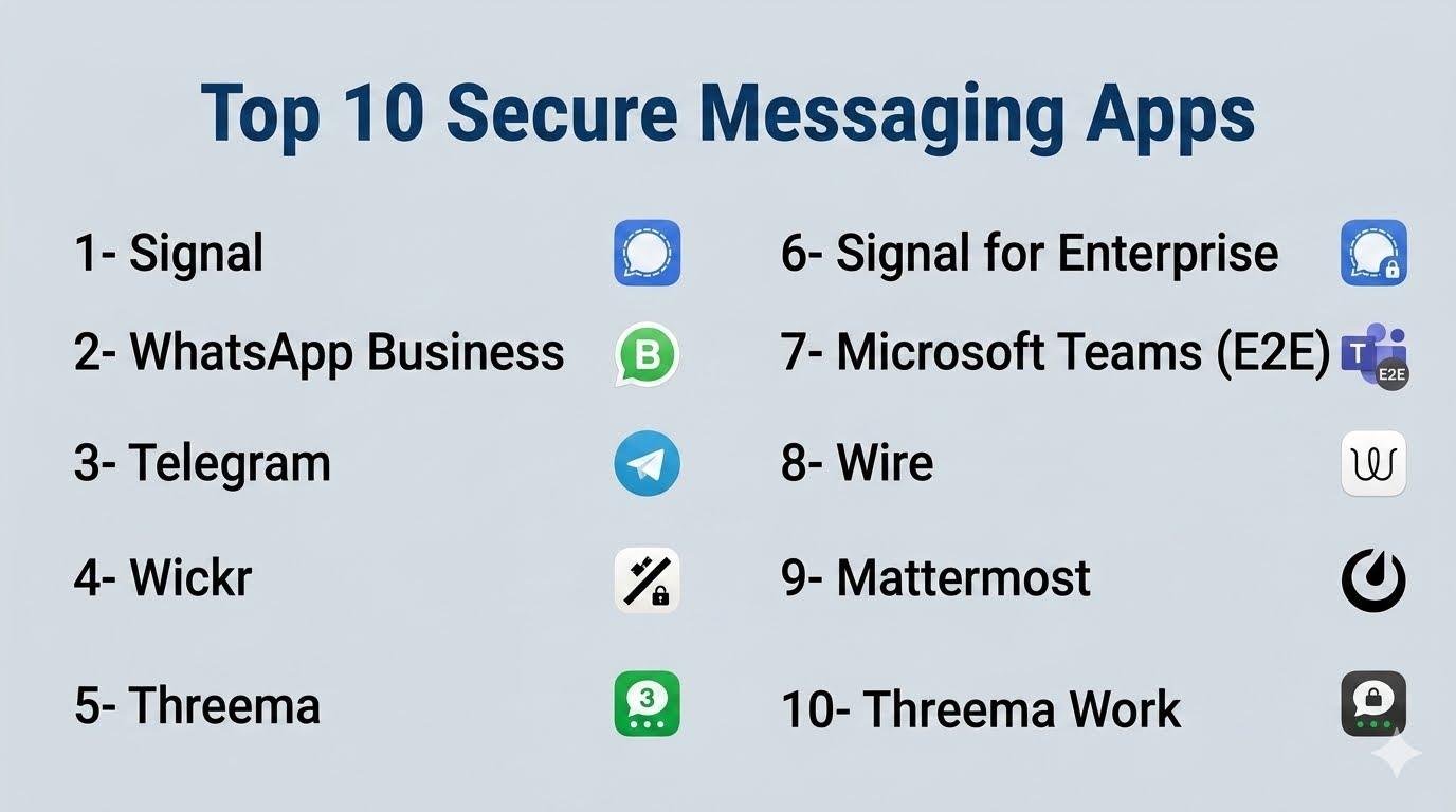 Messaging Apps Security Risks Top 10 Secure Messaging Apps: Features, Pros, Cons & Comparison ...