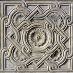 Tile feat. antique bas-relief