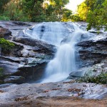 Small waterfall flows down, Nothern Thailand.