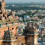 "Rockfort Temple in Tiruchirappalli (also known as Trichy), Tamil Nadu, South India."