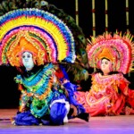 Nagaon, March 26: Artistes from Purulia district of West Bengal performs Chhau dance at "Chhau Parva"(festival of Chhau Dances) organised by Kollol and Rangalay under the aegis of Sangeet Natak Akademi, New Delhi at Khagen Mahanta Auditorium in Nagaon, Assam on sunday. Chhau, is a semi classical Indian dance with martial, tribal and folk origins with origins in the eastern Indian states of Odisha, Jharkhand and West Bengal . Photo by Diganta Talukdar